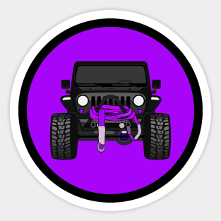 [JEEP]_BLACK_Front 'PURPLE CIRCLE' Sticker